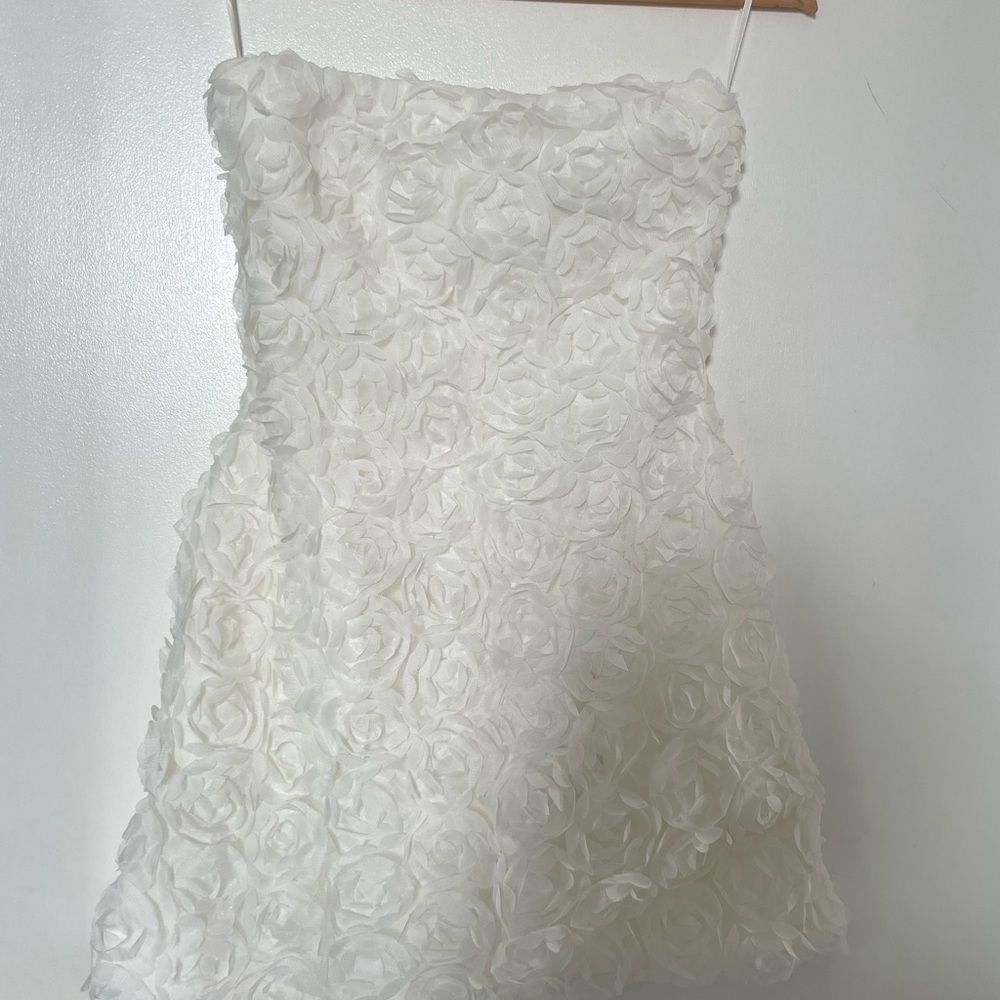 Runaway The Label Strapless White Dress